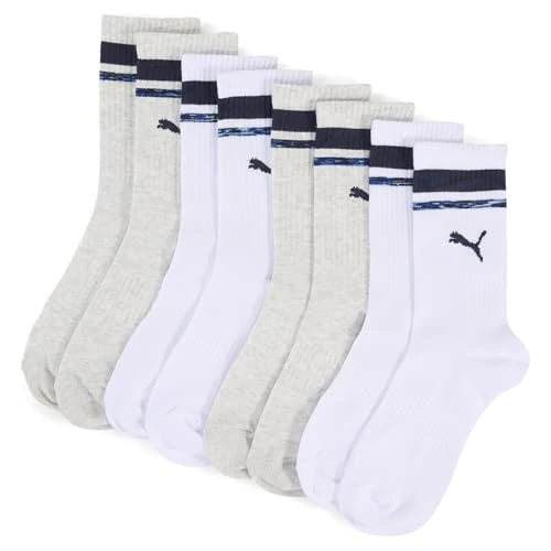 Offerta a tempo: PUMA Calze alte da bambino (confezione da 4) 27/30, White/Blue - 54% da 16.00 € a 7.39 €