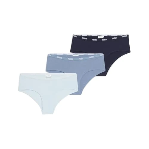 Offerta a tempo: Puma Panties Hipster da Donna (Confezione da 3), Combo Blu, S - 35% da 22.00 € a 14.22 €