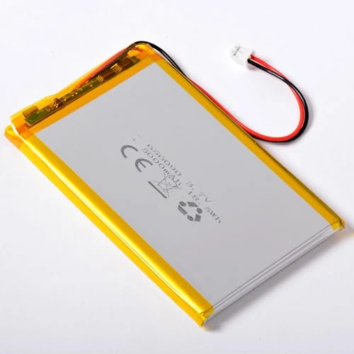 AFTERTECH 656090 5000 mAh 5Ah 90 x 60 x 6.5 mm Lithium Polymer Cell Lipo 3.7 V 3.7 V Rechargeable with BMS and JST PHR 02 M4Q1 Connector