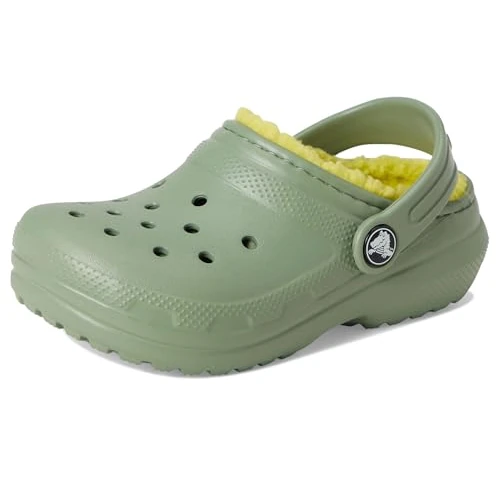 Oferta limitada: Crocs Classic Lined Clog T, Zuecos Unisex niños, Moss, 27/28 EU de 44.99 € a 17.87 € (ahorro 60%)