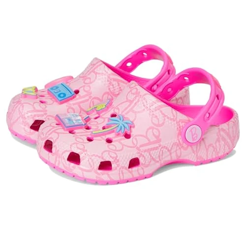 Crocs Unisexe Enfant Mattel Pink Barbie Classic Clog T Sabots, Multi, 20/21 EU