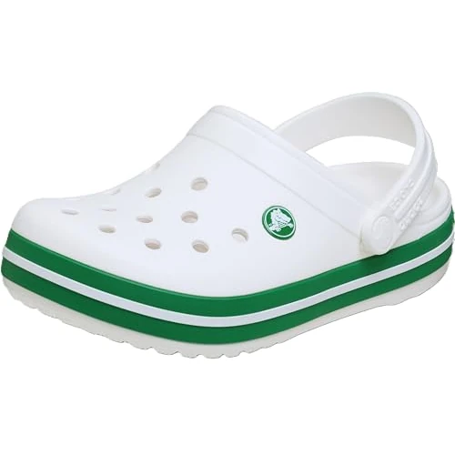 Oferta limitada: Crocs Crocband Clog K, Zuecos Unisex niños, Hiedra Blanca Y Verde, 37/38 EU de 44.99 € a 30.88 € (ahorro 31%)