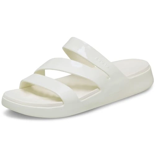 Oferta limitada: Crocs Getaway Patent Strappy, Sandalias Mujer, Tiza, 34/35 EU de 31.49 € a 31.49 € (ahorro 0.00%)