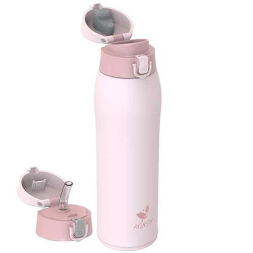 Oferta limitada: AORIN Botella Agua Acero Inoxidable 18/8 con 2 Tapas, 950ml Botella Agua Niños, Botella Térmica Anti-Fugas, Botella Gimnasio, Termo sin BPA para Deportes, Exterior, Viajes y Escuela de 20.95 € a 20.95 € (ahorro 0.00%)