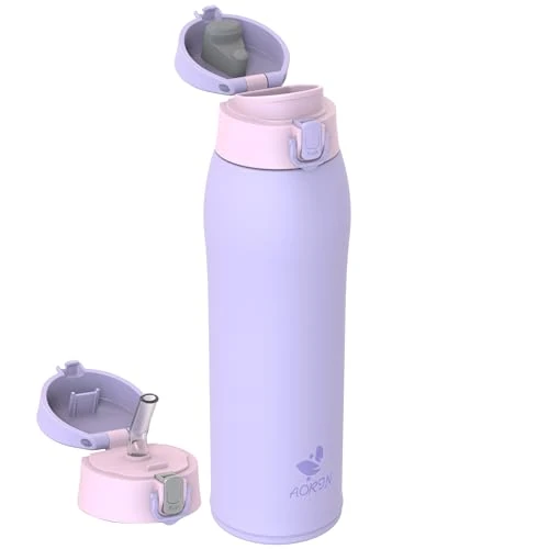 Oferta limitada: AORIN Botella Agua Acero Inoxidable 18/8 con 2 Tapas, 950ml Botella Agua Niños, Botella Térmica Anti-Fugas, Botella Gimnasio, Termo sin BPA para Deportes, Exterior, Viajes y Escuela de 20.95 € a 16.59 € (ahorro 20.81%)