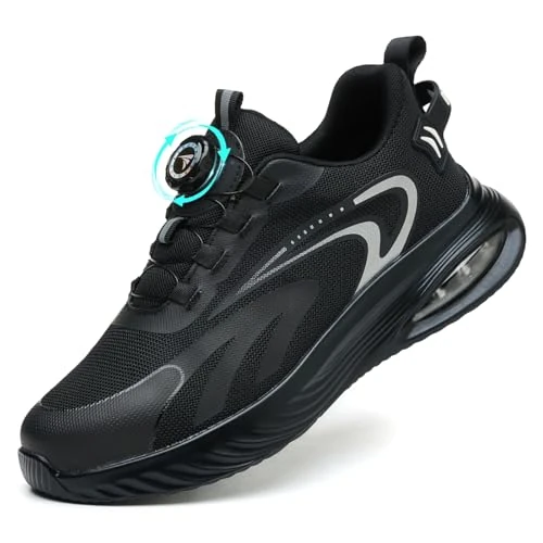 Oferta limitada: AEKYIWL Zapatos de Seguridad para Hombre Mujer Calzado de Seguridad Comodo Zapatillas de Trabajo con Punta de Acero Cordón con Hebilla giratoria Negro, 41 EU de 32.99 € a 32.99 € (ahorro 0.00%)