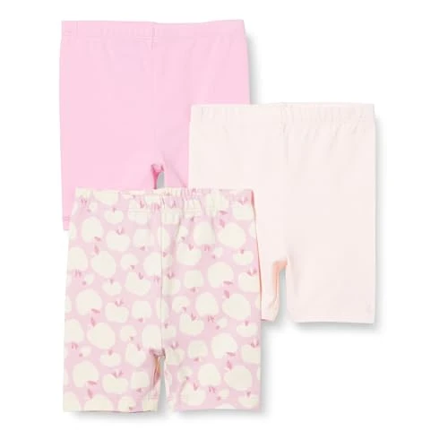 Offerta a tempo: Amazon Essentials Pantaloncini da Bici in Jersey di Cotone Elasticizzato Bimba 0-24, Confezione da 3, Rosa/Mele, 12 mesi - 17% da 19.00 € a 15.80 €