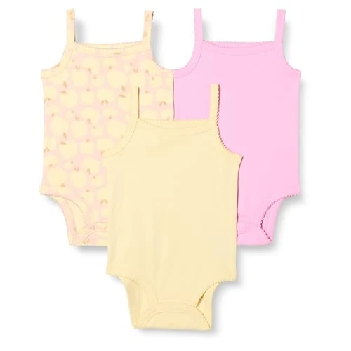 Offerta a tempo: Amazon Essentials Bimba 0-24 Body Smanicati, confezione da 3, Giallo Pallido/Mele/Rosa 6-9 mesi - 0.00% da 16.90 € a 16.90 €