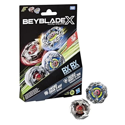 Limited offer: Hasbro Beyblade X Tackle Goat 2-70N & Sword Dran 3-60F Dual Pack Set from 47.91 EUR to 47.91 EUR (save 0%)