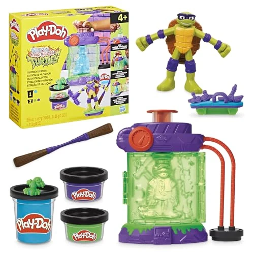 Limited-time offer: Play-Doh Teenage Mutant Ninja Turtles Mutation Station Playset, Bendy 4 Inch Donnie Action Figure, Kids Arts & Crafts, TMNT Toys for Boys & Girls 4+ from $14.58 to $11.67 (save 20%)