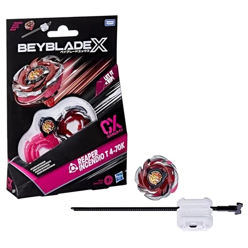 Beyblade X, Starter Pack Reaper Incendio T 4-70K CX avec toupie et Lanceur