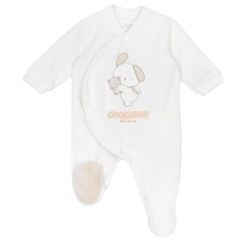 Chicco, Pijama de Bebé de Suave y Cálida Chenilla con Cómoda Abertura Frontal, Adecuado para el Invierno, Ropa para Bebé 0-24 Meses, Designed in Italy