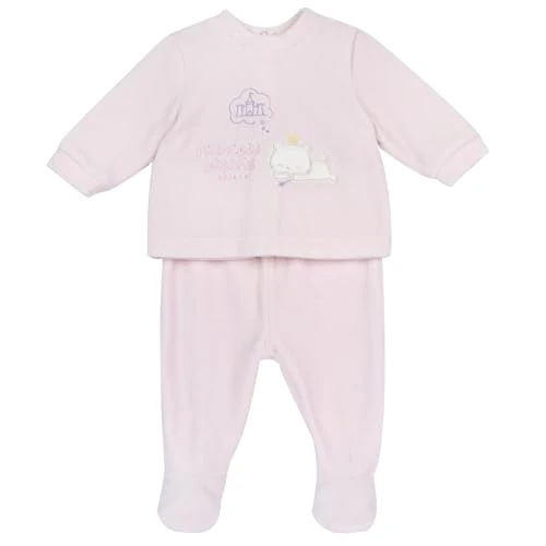 Chicco, Conjunto para Bebé con Camiseta y Pantalón Fabricado en Suave Chenilla, Ropa para Niña 0-24 Meses, Designed in Italy