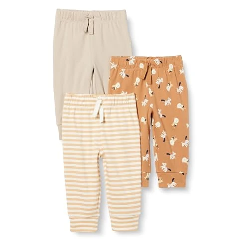 Offerta a tempo: Amazon Essentials Pantaloni Senza Chiusura in Cotone Unisex Bimbi, Pacco da 3, Grigio Talpa/Lion E Pony/Righe, 18 mesi - 17% da 23.00 € a 19.10 €