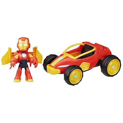 Offerta a tempo: Iron Man and His Awesome Friends Marvel, Figurine Iron Man et Véhicule Bolide, Jouet pour Enfants Marvel, Jouet de Collection en Plastique, Orange et Jaune, Dès 4 Ans - 0.00% da 14.98 € a 14.98 €