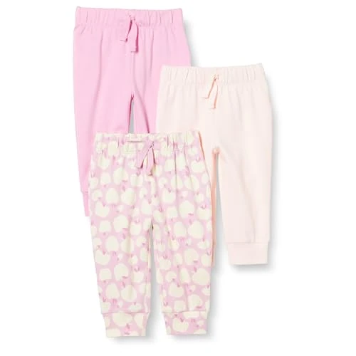 Offerta a tempo: Amazon Essentials Pantaloni Senza Chiusura in Cotone Unisex Bambini e Ragazzi, Pacco da 3, Mele/Rosa, 4 anni - 19% da 17.05 € a 13.76 €