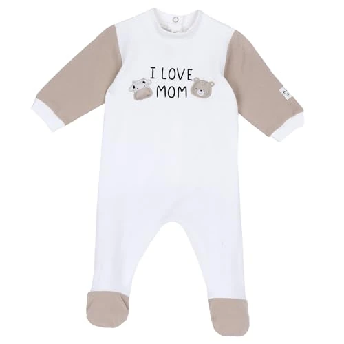 Chicco, Grenouillère Bébé Garçon et Fille en Coton Doux, avec Ouverture Pratique à Rabats, Idéale pour L'Automne, Vêtements Bébé 0-24 Mois, Designed in Italy