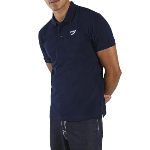 Limited-time offer: Reebok Men's Blaze Embroidered SS Polo Shirt, Vector Navy, M from 16.95 £ to 13.60 £ (save 20%)