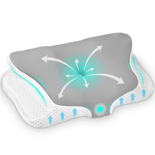 Offerta a tempo: Ehomfory Cervicale Ergonomico Cuscino Memory Foam per Dormire, Cuscino Memory Foam per Supporto Cervicale con Federa Sfoderabile e Lavabile - 37% da 29.99 € a 18.90 €