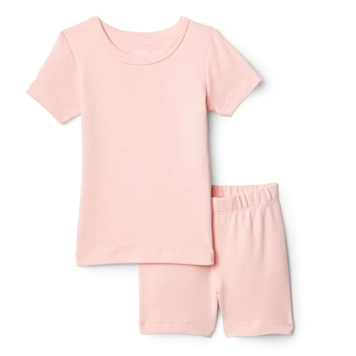 Amazon Essentials x Sofia Grainge Girls' Mommy and Me Short Sleeve Pyjama Set, Light Pink, 3 Years