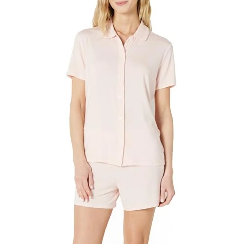 Limited-time offer: Amazon Essentials x Sofia Grainge Women's Mommy and Me Short Sleeve Pyjama Set, Light Pink, XS from 8.09 GBP to 8.09 GBP (save 0%)