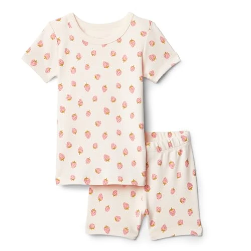 Limited-time offer: Amazon Essentials x Sofia Grainge Mummy and Me Short-Sleeve Summer Pyjama Set for Women and Girls, Peach Strawberry Toss, 3 Years from 8.70 £ to 8.70 £ (save 0.00%)
