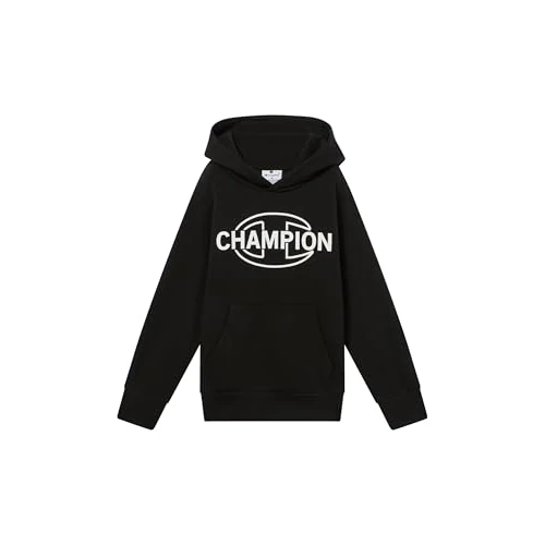 Limited-time offer: Champion Boys' Hooded Fleece Sweater with Graphic logo, large hoodie, ultra soft, warm kids pullover, front kangaroo pocket, PE School jumper Black from 26.95 GBP to 26.95 GBP (save 0%)