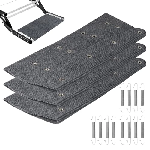 Tijdelijke aanbieding: LALAGO 3 stuks RV trapmat, antislip gadget-accessoires voor camper, campingmat (grijs) van 19.99 € naar 19.99 € (0.00% korting)