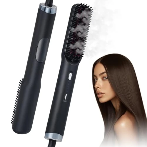 Layhou Szczotka do prostowania włosów, profesjonalne prostownice do włosów z rozpylaniem olejków eterycznych do pielęgnacji włosów, 120 ° C-200 °C, 200 milionów jonów ujemnych, ochrona przed