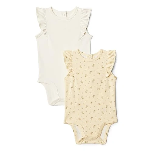 Offerta a tempo: Amazon Essentials x Sofia Grainge Body Ricamato con Volant, Pacco da 2 — 37% da 17,99 € a 11,26 €