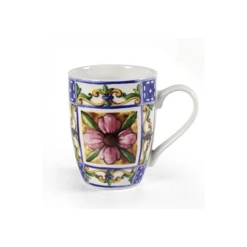 Offre limitee: GMM Tasse avec poignée en céramique décorée, couleurs et motifs floraux, capacité 320 ml (blanc fleur rose) de 12.52 EUR a 12.52 EUR (economie 0%)