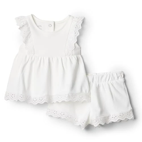 Limited-time offer: Amazon Essentials x Sofia Grainge Baby Girls' Cotton Eyelet Top & Shorts Play Set, White, 24 Months from 6.70 £ to 6.70 £ (save 0.00%)