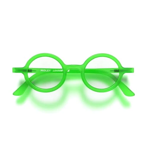Offerta a tempo: LONDON MOLE® Moley Occhiali da lettura | Leggi rotondi e fighi | Unisex femminile maschile | Cerniere a molla - 41% da 23.99 € a 14.24 €