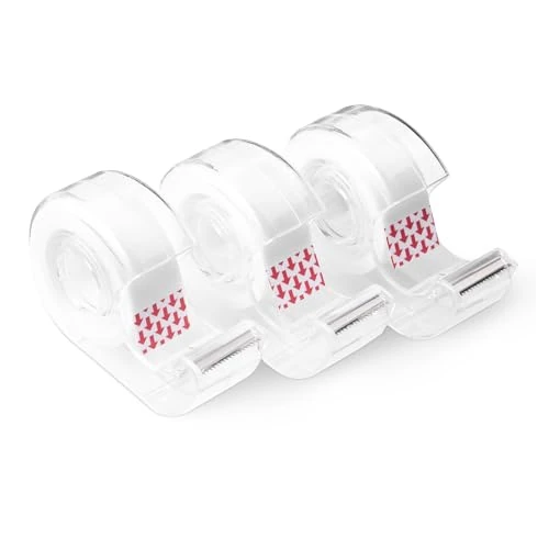 Limited-time offer: Amazon Basics Matte Finish Tape with Dispenser, Invisible tape, 3/4" x 300"(8.33 Yards), 3-Pack from 7.65 £ to 6.24 £ (save 18%)