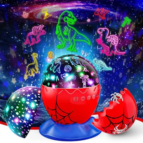 Toyokid Dinausoro Children's Night Light, Gift Boy 2 3 4 5 6 7 8 9 Years Dinausoro Lamp Toy Child 3 4 5 6 7 8 Years Boy Night Light Baby Gift Children Easter Birthday Christmas