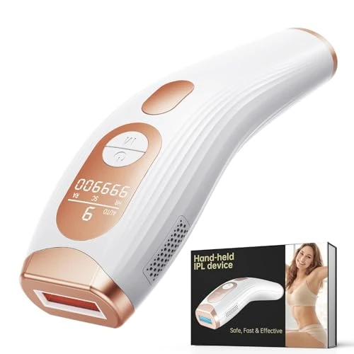 Depiladora Laser, 600NM-1200NM IPL Depiladora de Luz Pulsada, 9 Niveles Energía Laser Depilacion para Hombres Mujeres y Cuerpo - 999,900 Flashes