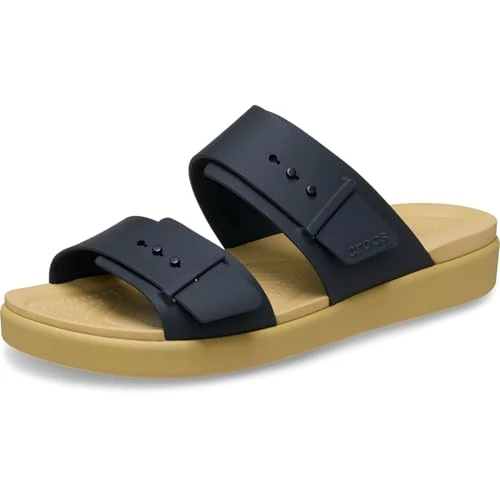 Crocs Brooklyn Buckle Low, Sandali Donna, Nero Abbronzato, 39/40 EU
