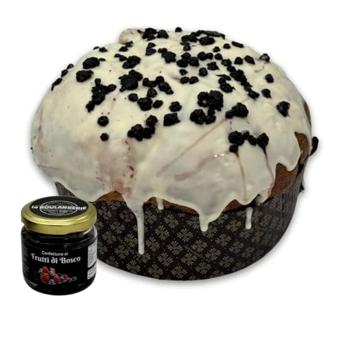Offerta a tempo: Panettone Artigianale al Gusto Frutti di bosco. Lievitato Naturalmente. All'Interno della Confezione è Presente un Vasetto di Crema Spalmabile. Panettoni Artigianali Cilentani Made In Italy - 1 kg - 52% da 42.00 € a 20.00 €