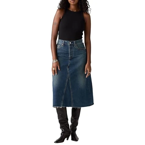Limited offer: Levi's Women's High Rise A-line Decon Skirt (Pack of 1) from 47.55 EUR to 47.55 EUR (save 0%)