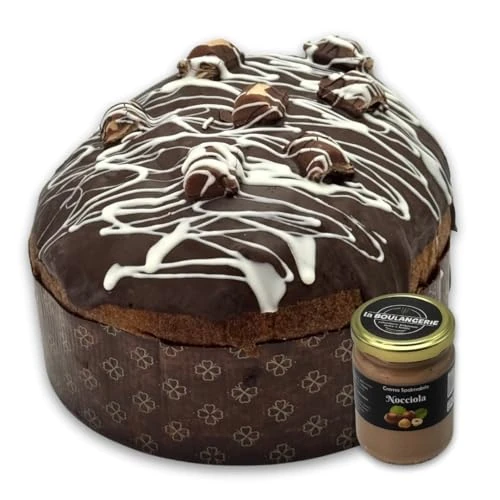 Offerta a tempo: Panettone Artigianale al Gusto Kinder Bueno. Impasto Lievitato Naturalmente. Nella Confezione è Presente un Vasetto di Crema Spalmabile. Panettoni Artigianali Cilentani Made In Italy - 1 kg - 50% da 39.90 € a 20.00 €
