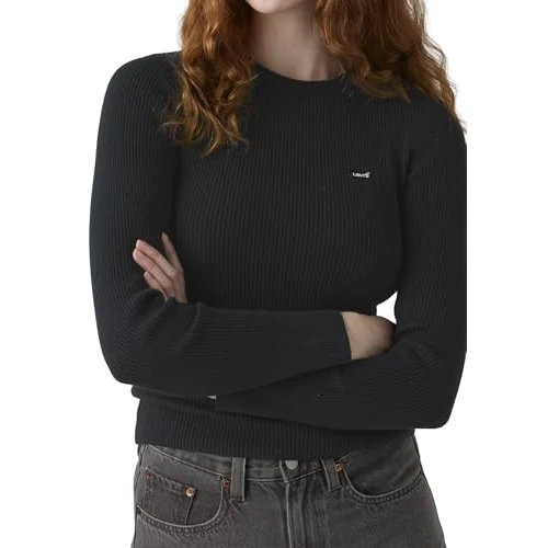 Levi's Maglione da Donna Rib Crew, Antracite Notte, S