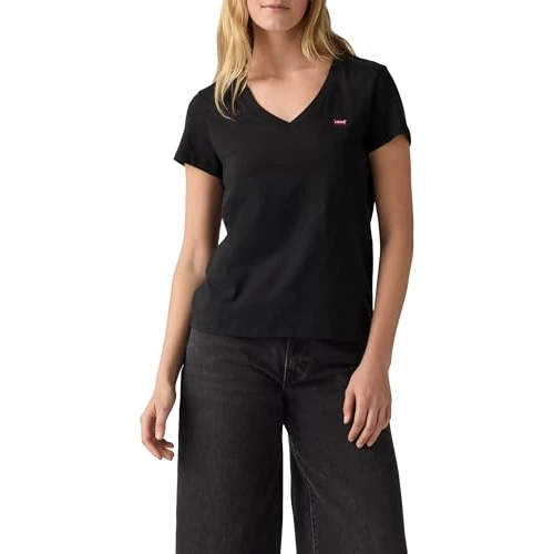 Offerta a tempo: Levi's Maglietta da Donna Perfect Vneck Tees, 2 Confezioni da tè Caviar &, XS - 21% da 23.99 € a 18.93 €