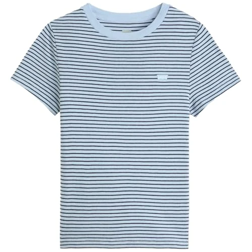 Levi's Essential Hm SS Tee AVA Stripe Chambray, Ava Stripe Chambray, XS