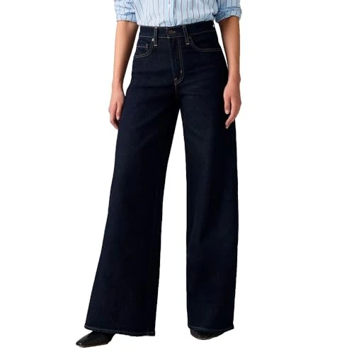 Levi's Dżinsy damskie 728 HR Wide Leg, Retro Rinse Lb, 28W / 30L