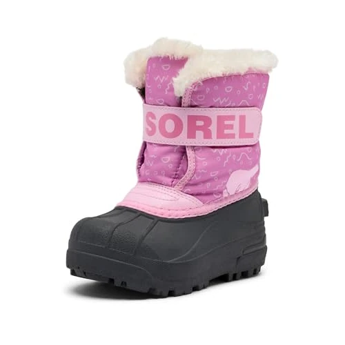 Sorel Childrens Snow Commander Boot, Stivali da Neve Youth Unisex Little, Orchid, Pink Flare, 25 EU
