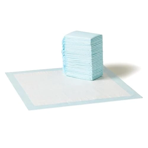 Offerta a tempo: Amazon Basics Tappetini per l'addestramento di Cani e Cuccioli, Design a 5 Strati a Prova di perdite con Superficie ad Asciugatura Rapida, Dimensione Standard, Confezione da 30, Blu - 13% da 9.94 € a 8.66 €