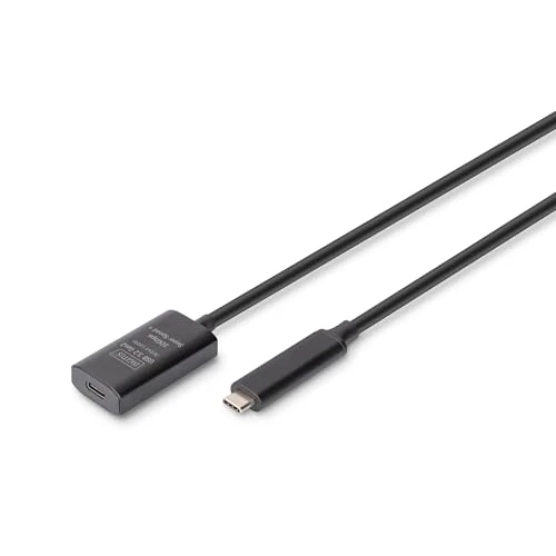 Offerta a tempo: DIGITUS Cavo di prolunga USB 3.2 Gen 2 attivo - 5 m - Da presa a spina USB-C - plug & play - Fino a 10 Gbit/s - Nero - 0.00% da 45.99 € a 45.99 €