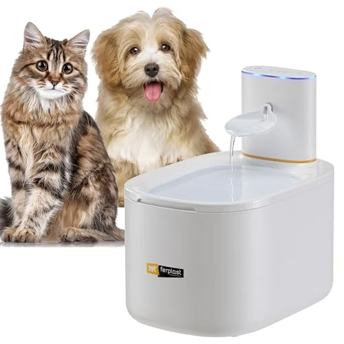 Offerta a tempo: FERPLAST Fontanella per Gatti Senza Fili, 3L, Sensore Movimento 180°, Durata 30gg, Batteria 5000 mAh Ricaricabile, Triplo Filtraggio, Indicatore Led, Beccuccio Flusso Delicato - Cavo USB-C Incluso - 38% da 69.90 € a 42.99 €