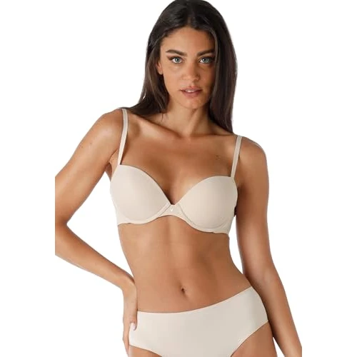 Offerta a tempo: Lovable Reggiseno Push-Up in Microfibra | Coppe Preformate Imbottite Effetto Volume | Scollo Medio Invisibile sotto Abiti | Invisible Secret Donna, Skin, 36 / 4D - 0.00% da 42.90 € a 42.90 €
