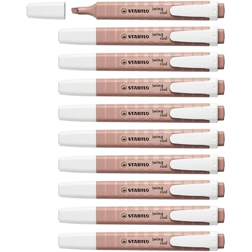 STABILO Marcador swing cool NatureCOLORS - Caja con 10 unidades color ocre oscuro